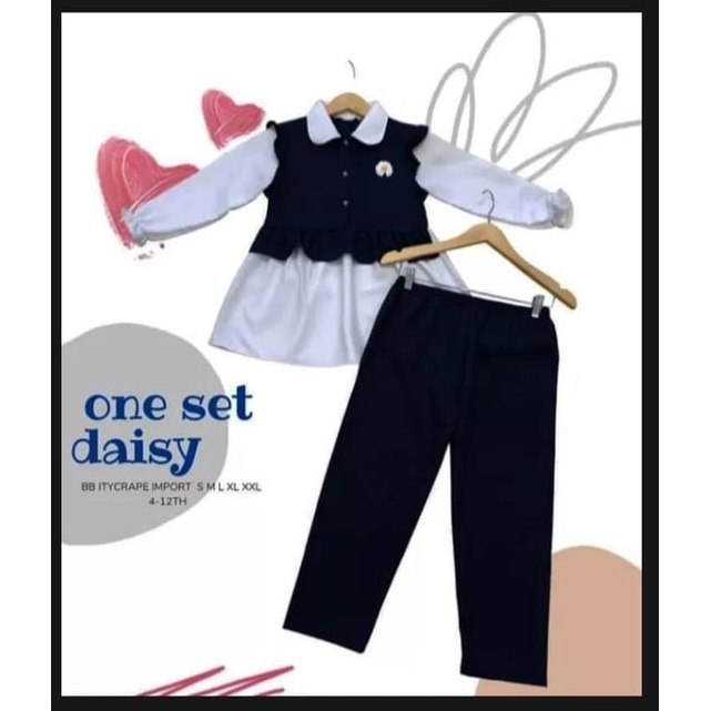 "HARGA GROSIR" MUSLIM DAISY ANAK PEREMPUAN TERLARIS USIA 2-12 TAHUN// SETELAN BAJU ANAK UMUR 1-12 TA