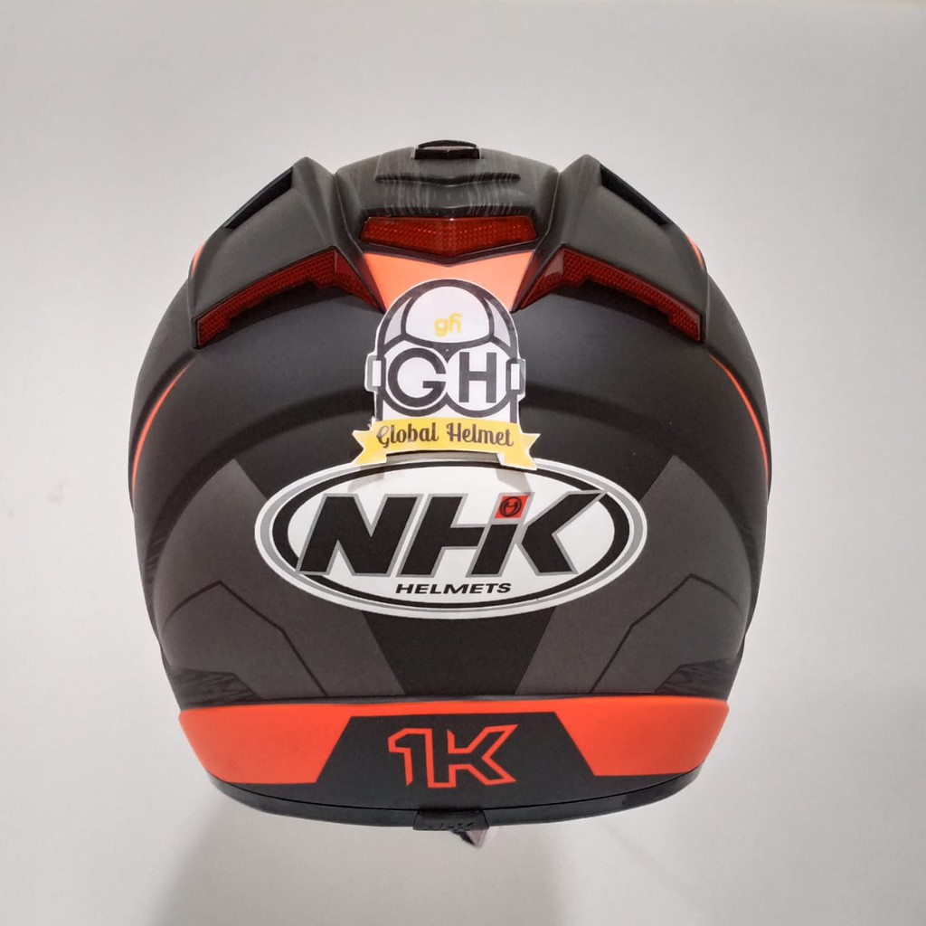 HELM NHK GP1000 AXION FULL FACE MOTIF AXION NHK GP1K BLACK DOFF ORANGE