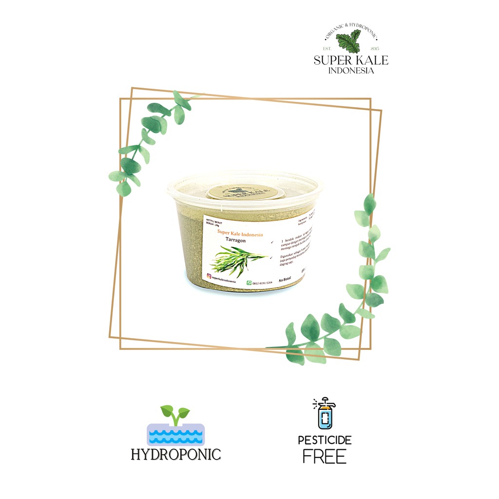 

Daun Taragon Kering 50gr