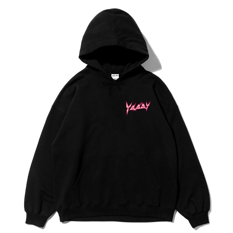 YESZY.MFG Hoodie Black Remix Small Magenta