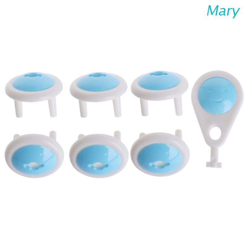 Mary 6Pcs Cover Stop Kontak Listrik Power Outlet 2 Plug Untuk Keamanan Bayi / Anak