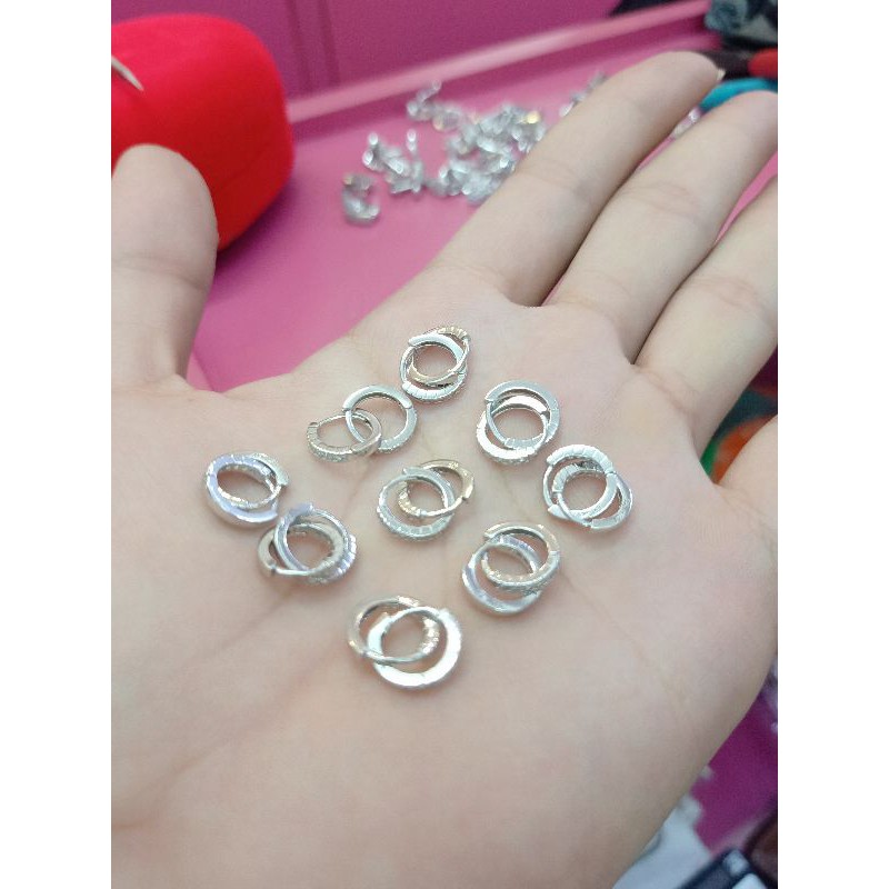 ANTING JEPIT ANAK DAN DEWASA PERAK 925 IMPORT LAPIS MAS PUTIH