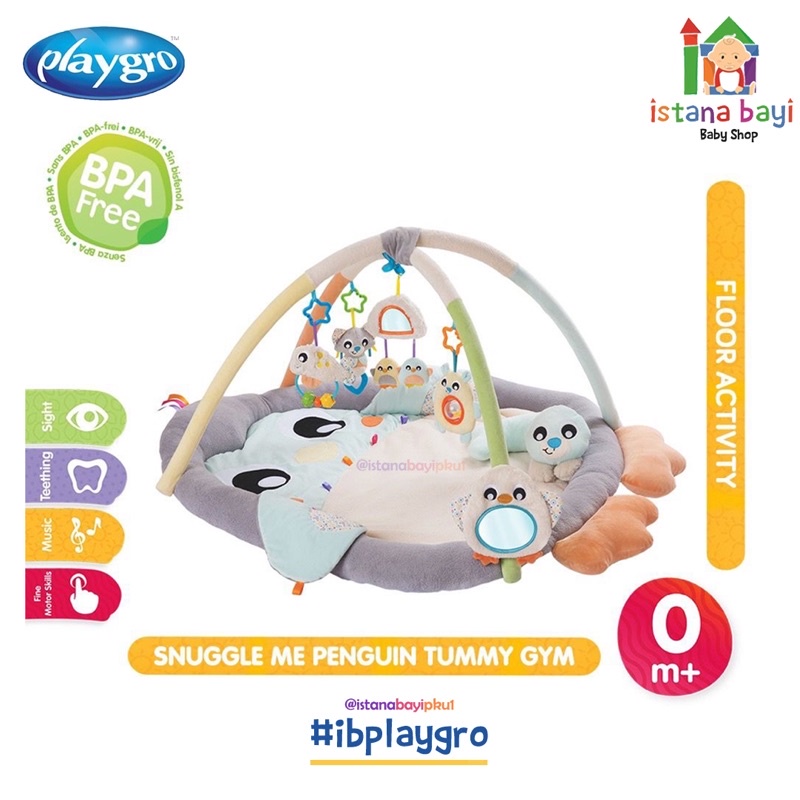 Playgro Snuggle Me Penguin Tummy Gym - Matras Bermain Anak Bayi