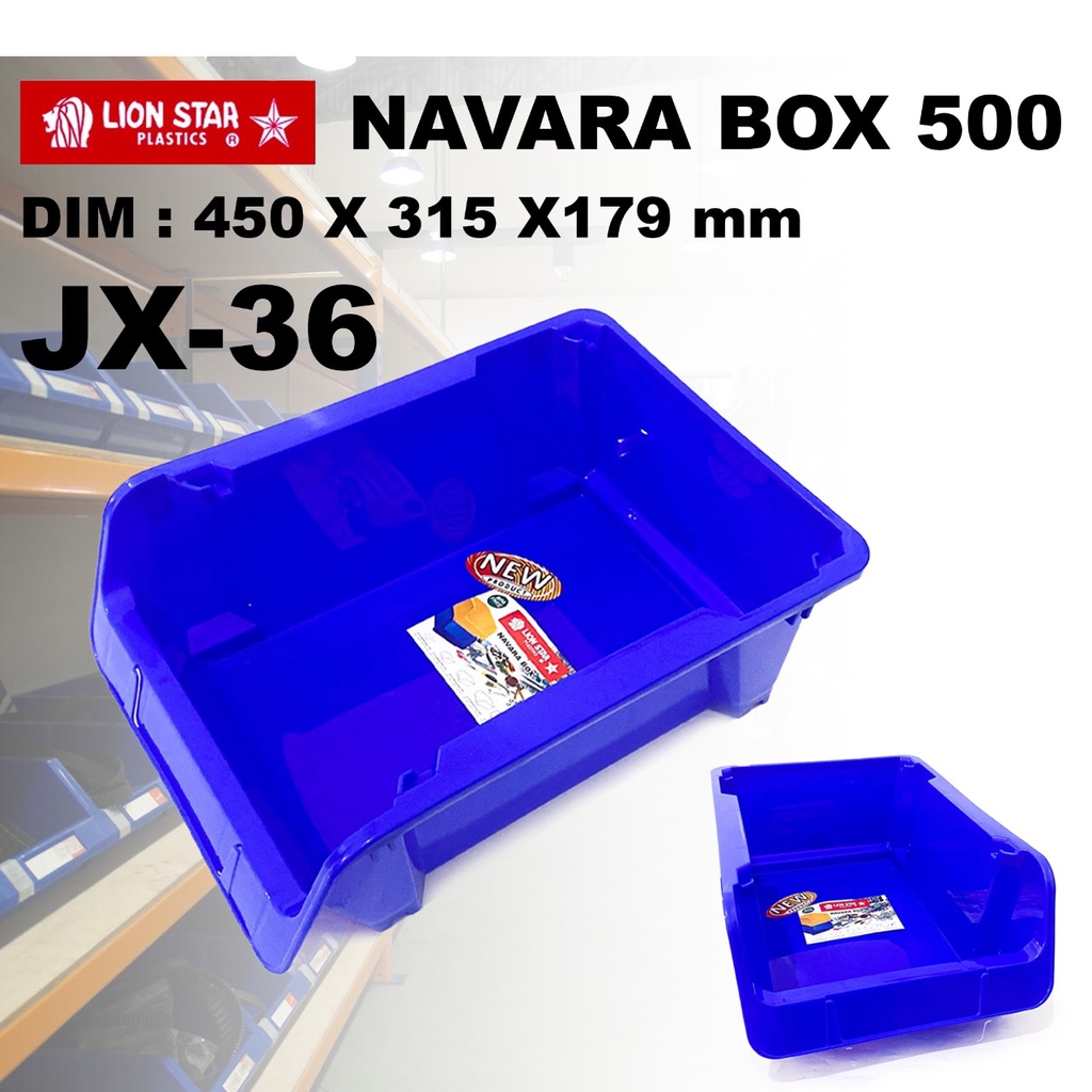 Jolly Box LionStar NAVARA Box 500 JX-36 Kotak Penyimpanan Susun Tumpuk