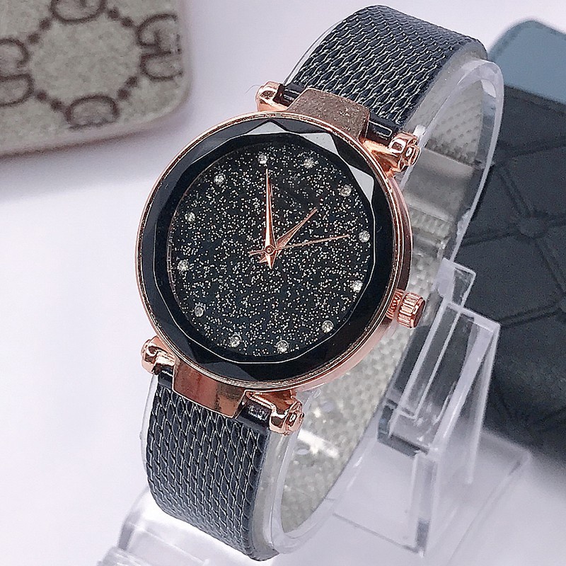 JAM TANGAN QUARTZ ANALOG DESAIN BINTANG GAYA KOREA UNTUK WANITA W31