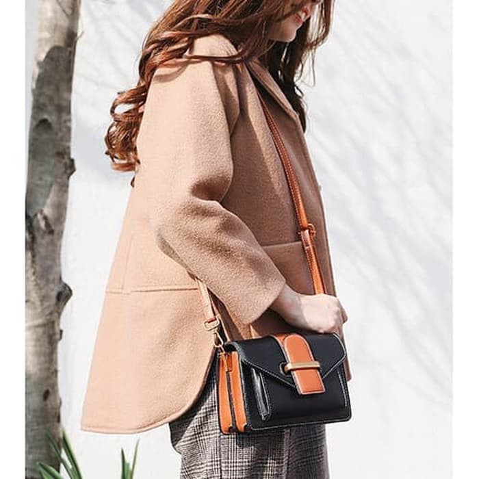 Tas Wanita Tas Zara YE187 Original Import /Tas Zara Trapez Branded GT - Hitam