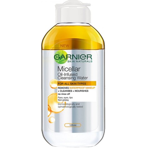 Garnier Micellar Cleansing Water Pink | Blue Biru | Rose Water | Vitamin C | Biphase 125ml 50ml