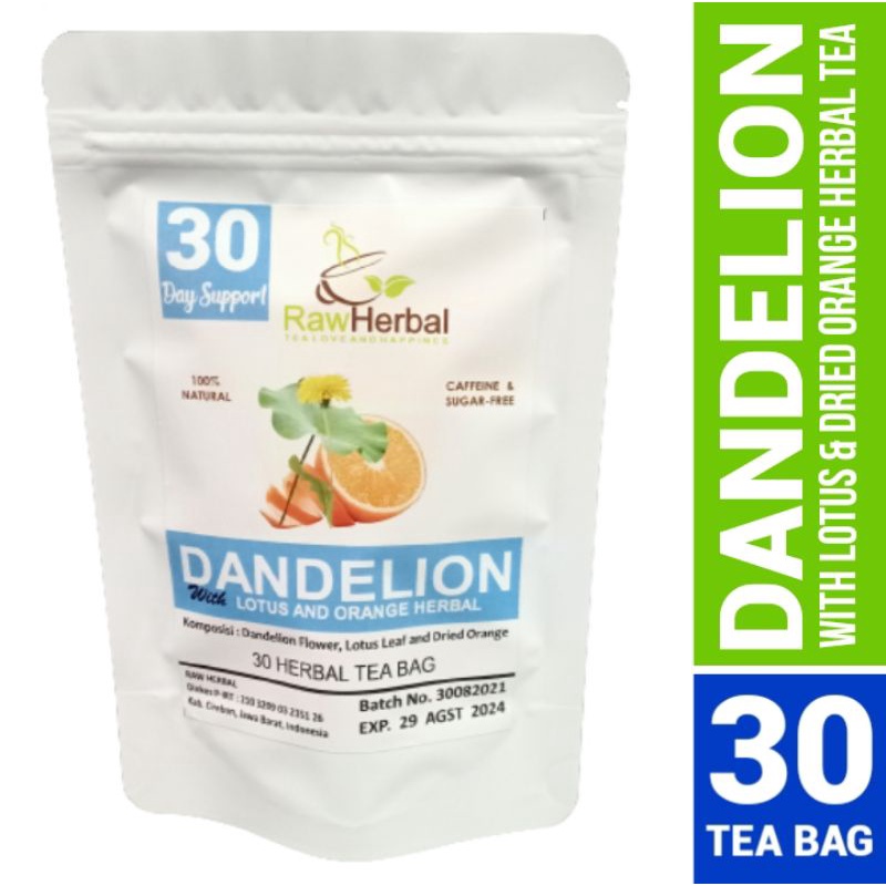 Dandelion Lotus Orange Tea : Clean Toxic Slimming &amp; Detox - 30 Tea Bag