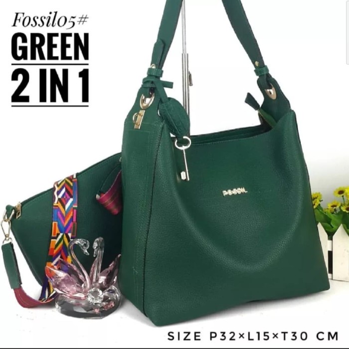 Tas wanita fosil nada - Hijau