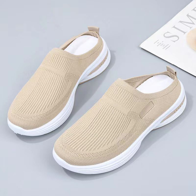 Permata  Sandal Wedges Slip On Wanita S-024 Flyknit  Shoes Import