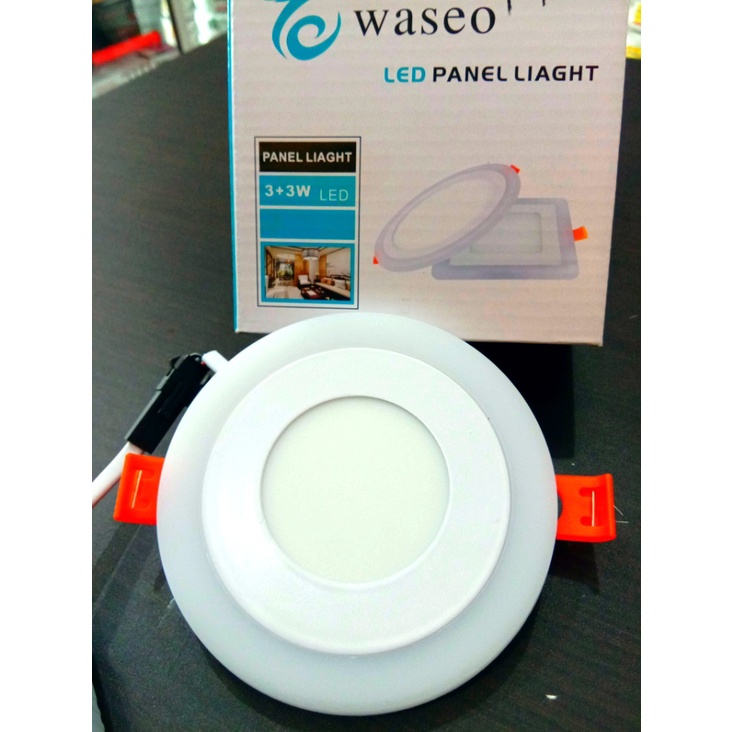 LED PANEL WASEO 3+3W PUTIH BIRU