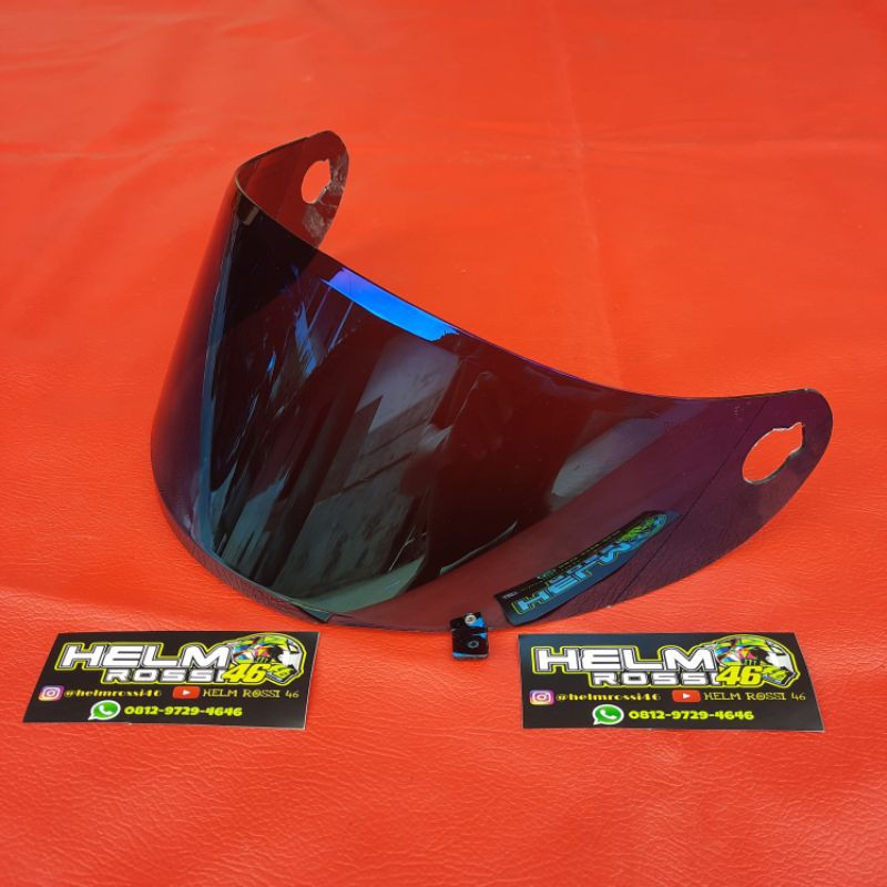 KACA Visor Flat KYT X ROCKET - Iridium Silver - Blue - Gold - Darksmoke hitam Xrocket X-ROCKET