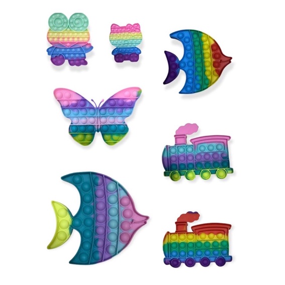 New Fidget Push Pop Its Mainan Anak Toys Bubble Kids Mainan Popit Murah Rainbow Pop it PASTEL-1