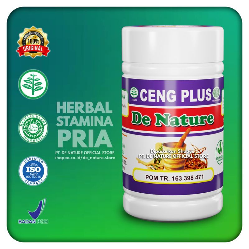 NEW PROMO CENG PLUS DE NATURE STAMINA PRIA ASLI ORIGINAL OBAT HERBAL LEMAH SYAHWAT PRIA ALAMI PER BO