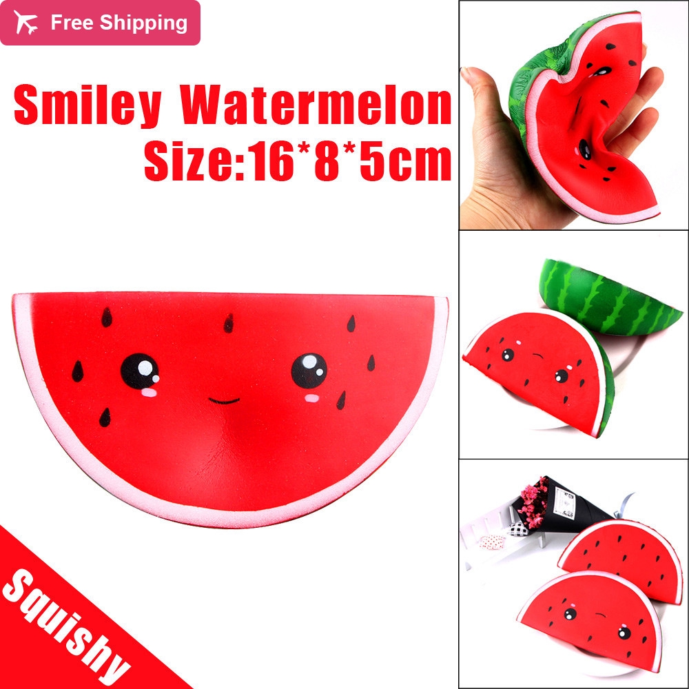 Squishy Unicorn/ Buah/ Roti Squishy Slow Springback Cartoon Watermelon Pu COD