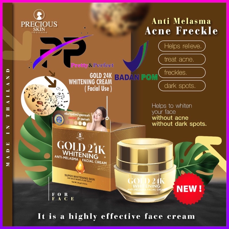 Precious Skin Gold 24K Whitening Anti Melasma Facial Cream