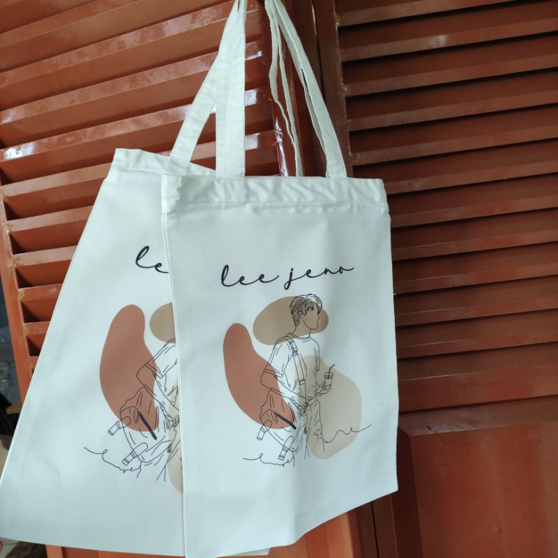 Tote Bag Custom Kanvas Drill Premium - Bukan Blacu - Satuan - Souvenir - Merchandise - Termurah