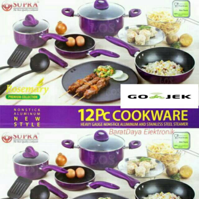 SUPRA PANCI SET 12 PCS - Supra Rosemary Premium Cookware set Supra Original Sauce Pan