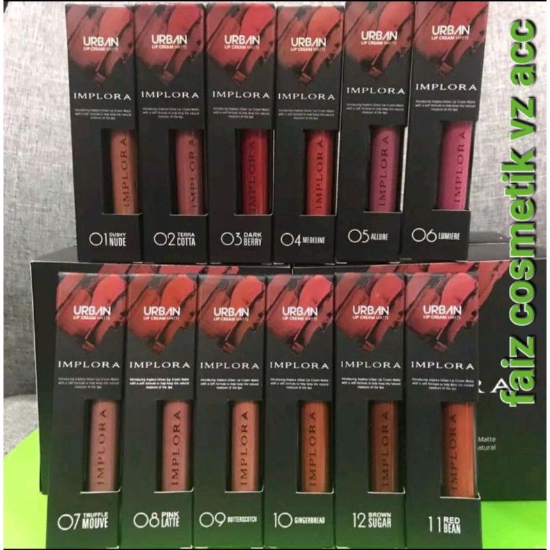 llMPLORA URBAN LIP CREAM MATTE LIPSTIK(HARGA MURAH KWULITAS bagus tahan lama)