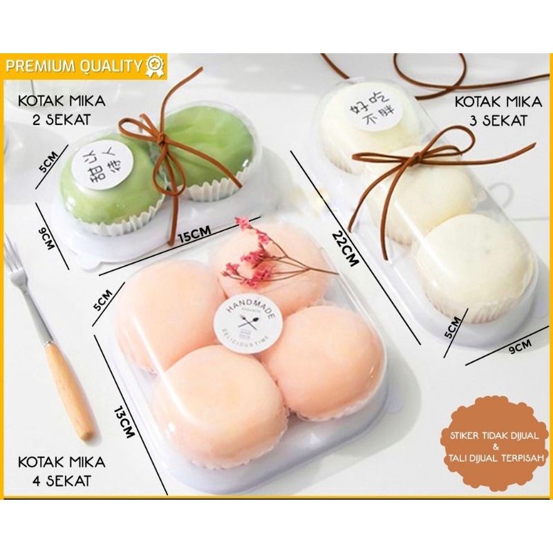 Box Mochi Sekat + Tutup isi 5pcs / Box Plastik Sekat / Dus Kue Mochi