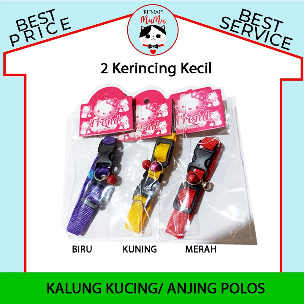 KALUNG COLLAR Kucing/ Anjing ukuran kecil Polos Murah bahan tebal