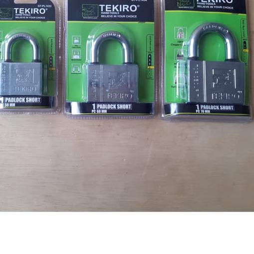 ☊ KUNCI GEMBOK TEKIRO 40mm LEHER PENDEK ANTI HUJAN PAGAR RUMAH RUKO SUJ ♘