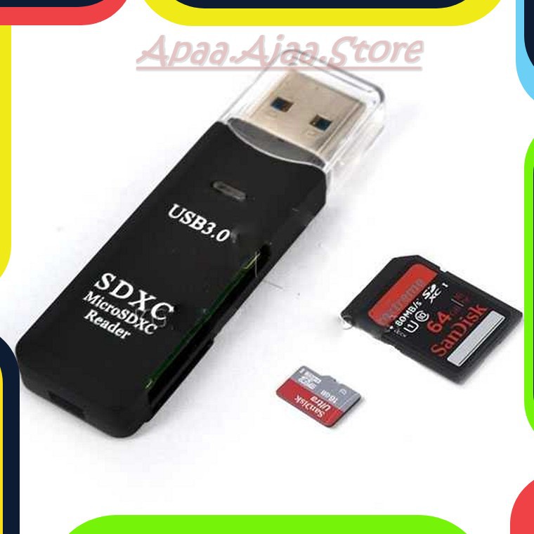 Bayar Ditempat Mosunx USB 3.0 Card Reader MicroSD &amp; SD Card - SHTC-08