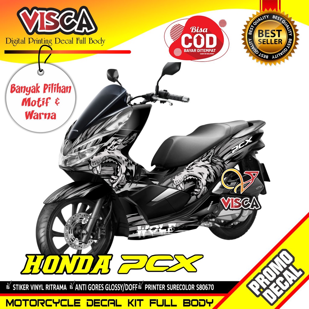 Decal Pcx Full Body Stiker Pcx Full Body Dekal Pcx Full Body Decal Pcx 150 Wolf