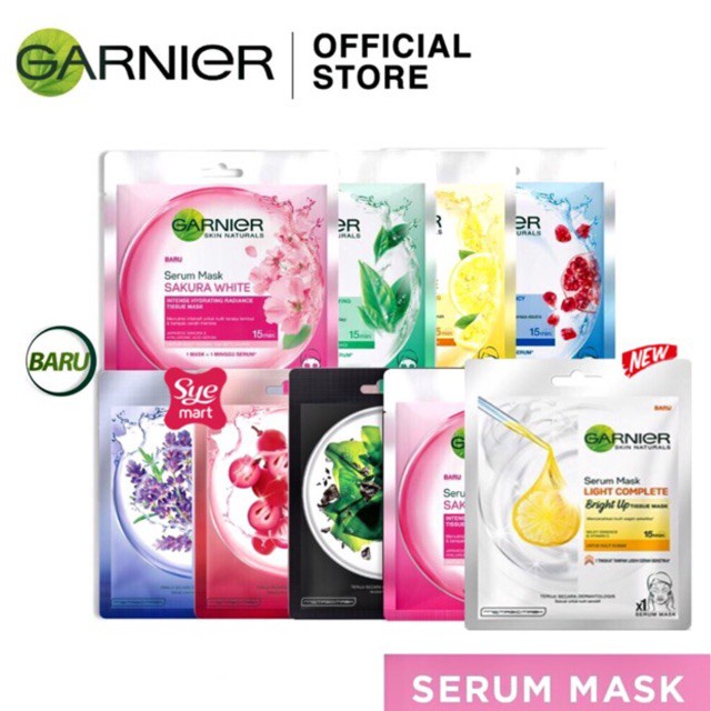 Garnier Sheet Sheets Mask All Variant Hydra Bomb | Serum | Bright Up | Hydrabomb Masker ✔️BPOM ❤ KIMIKO ❤