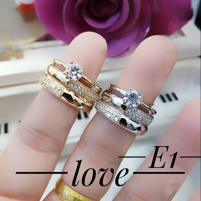 Xuping cincin lapis emas 24k 3015