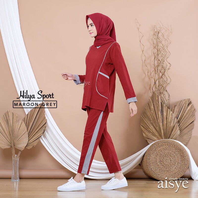 Baju Senam Wanita Setelan Olahraga Muslimah Sporty Muslim HILYA AISYE