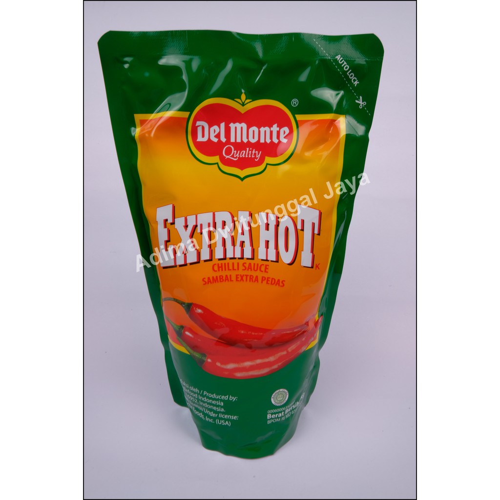 Delmonte Extra Hot Chili Sauce/Del monte Sambal Extra Pedas Pouch 1 Kg