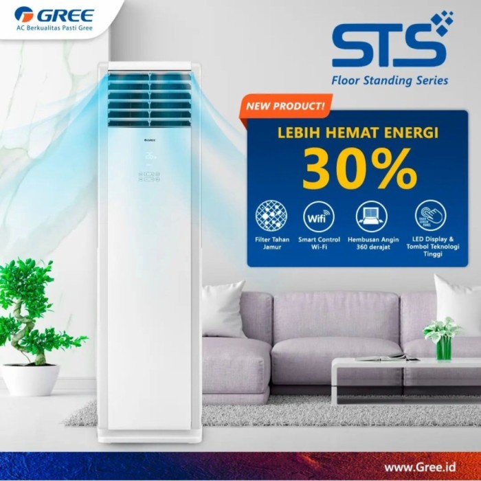 GREE AC Floor Standing 2PK GVC-18STS R32 Wifi Connection 1 Phase