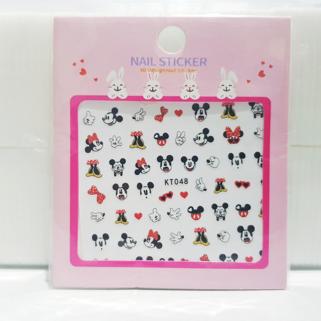 Stiker Kuku MICKEY MINNIE Ultra Thin Nail Stickers Tipis Sticker