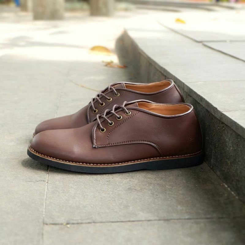 XSHOESBDG.ID Sepatu Formal Pria Pantofel Kulit Pu Asli Kerja Santai Nongkrong Gaya Casual Original