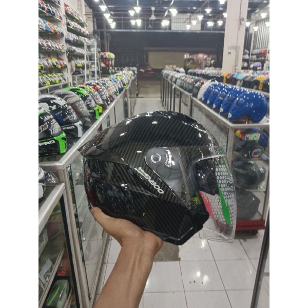 HELM RSV SV300 CARBON - PAKET GANTENG - VISOR SMOKE - RED BULL-Standard