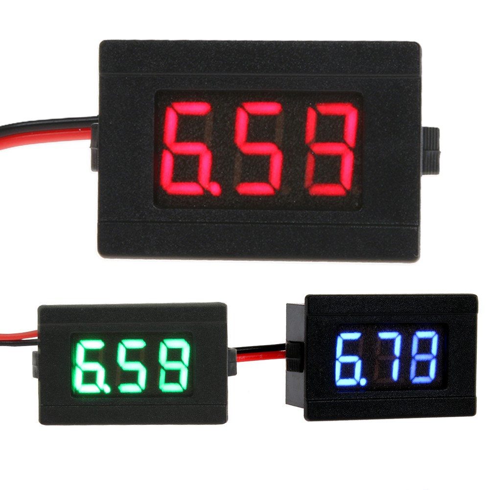 Mini LED 3-Digital Display Volt Voltage Voltmeter Panel Accurate Meter 4.5-30V