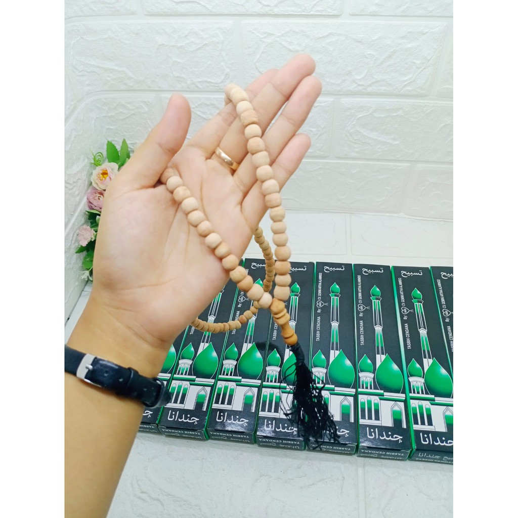 [100% Wangi] Tasbih Kayu Cendana Asli Wangi 99 Butir Tasbih Shalat Souvenir Umrah Ibadah Haji Hajatan Muslim