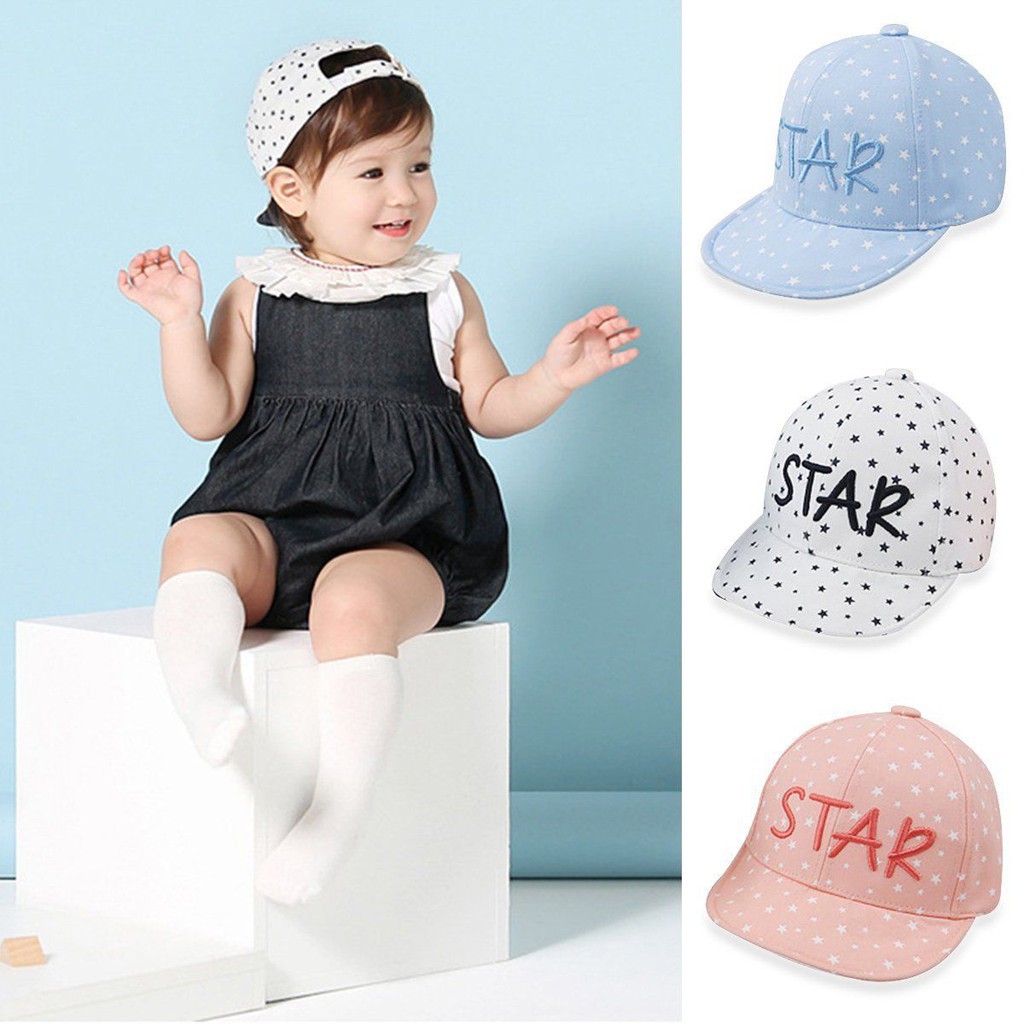 Topi Baseball Anak Laki Laki  - Perempuan Star Impor Import  - Topi Anak Perempuan Bintang PINK PEACH - Topi Anak STAR - Topi Anak Bayi Balita Premium Quality