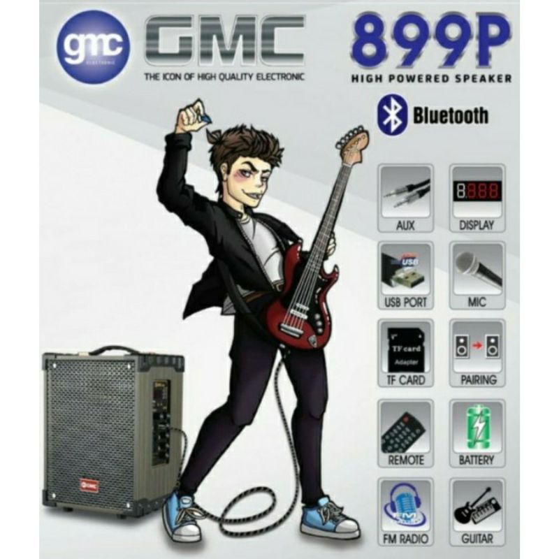 SPEAKER GMC MULTIMEDIA BLUETOOTH 899P + FREE WIRELESS MIC | TERMURAH NGEBASS