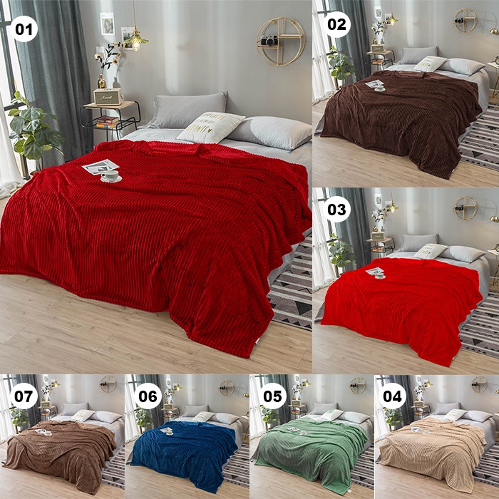 COD PARTYHOUSE FD1100 Selimut Bulu Salur Termurah/Selimut Bulu Salur Terbaik/Selimut Bulu