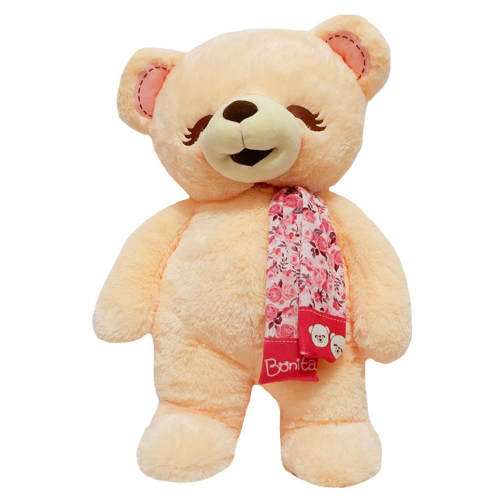 Boneka Beruang Jumbo Besar Istana Boneka STD Bonita Cream W/Syal 1 meter 1m