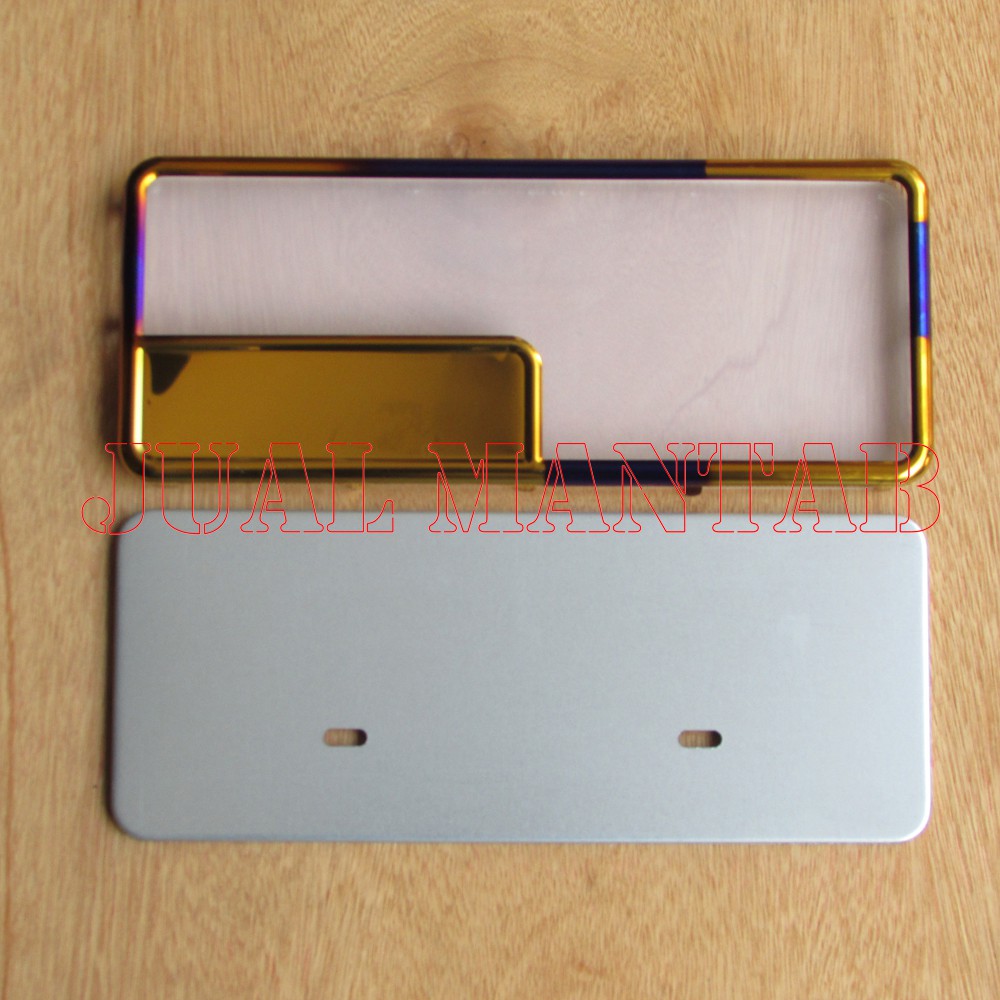 Variasi Aksesoris Dudukan Plat Nomor Twotone Cover / Tutup Plat Nomor Motor Depan Belakang 1 Set