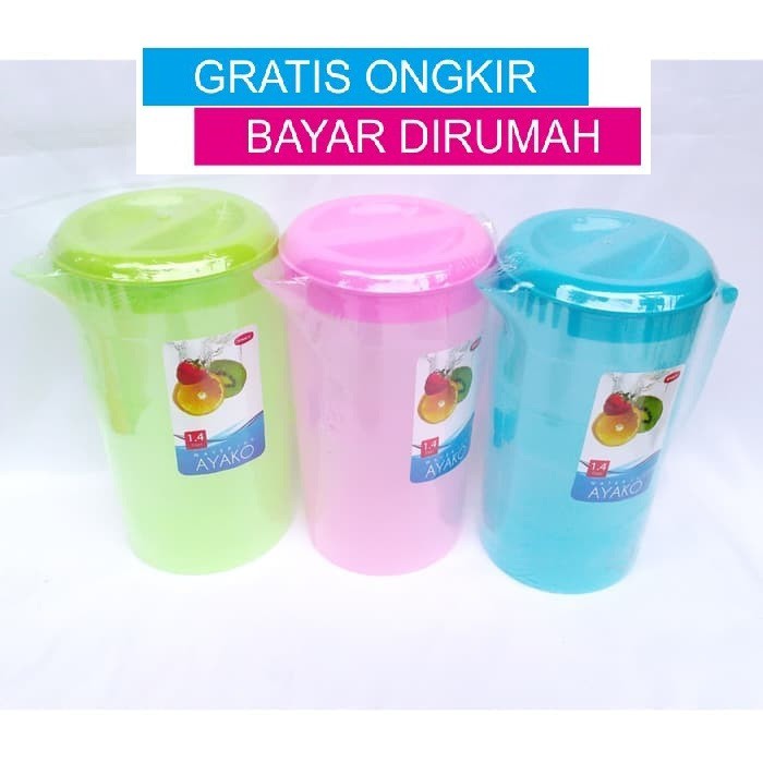 Teko Air Plastik 1.4 Liter / Eskan / Water Jug / Pitcher / Teko Tempat Air Minum