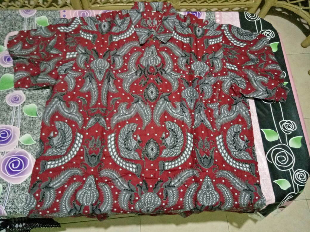 Kemeja Batik Pria Jumbo 4l-5l Lengan Pendek Atasan Baju Hem Pria Big Size Ukuran Besar Mrs-pl