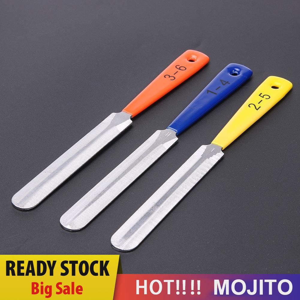 MOJITO 3pcs/set Guitar Nut Files Fret Crowning Slot Filing Luthier Repair Tool Kit