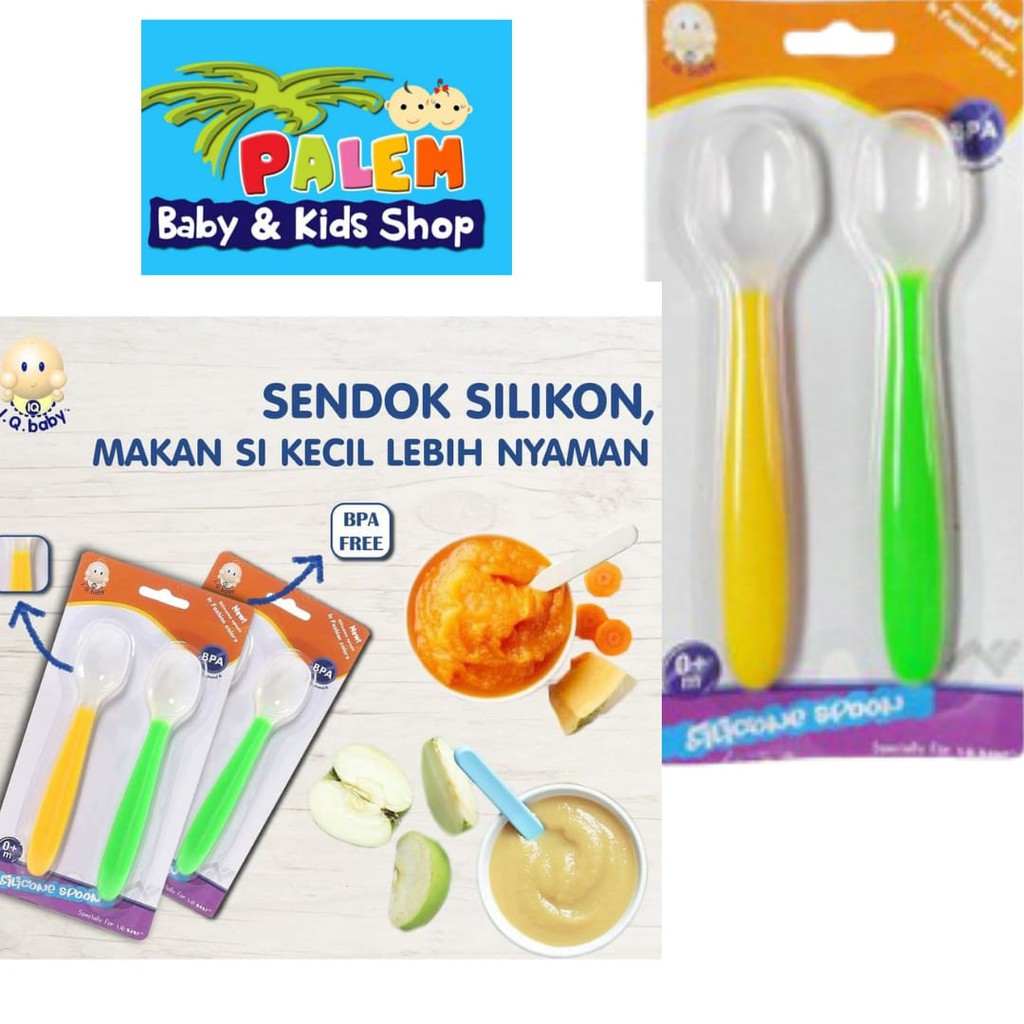 IQ Baby Silicone Spoon Isi 2 kode 102/sedok baby lentur