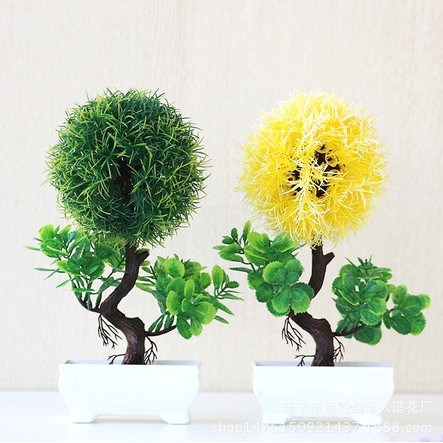 Ornamen Tanaman Dandelion / Pot Bunga Hias Dekorasi Meja / Ornamen Tanaman Bonsai Hias Plastik