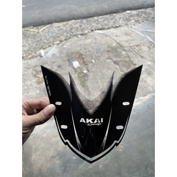 VISOR AEROX KARBON MHR WARNA PUTIH DAN RIBEN