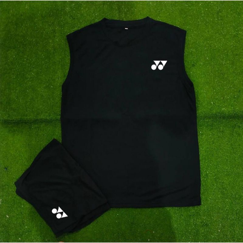 SETELAN DEWASA/ UNISEX/ SETELAN SINGLET SPORT/ GYM TRAINING BADMINTON RUNNING/ YNX